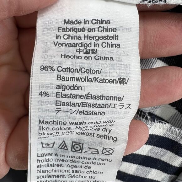 Re-Imagined By J. CREW Multi Striped Plaid Button Leg Capri Straight Leg Pants - Picture 15 of 15